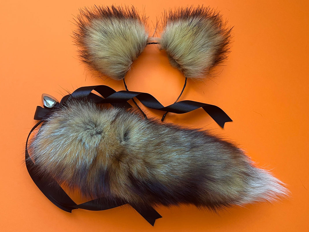 Animal Tail Butt Plugs: Handmade Red, White, Black Fox, Gray Wolf Tail ...