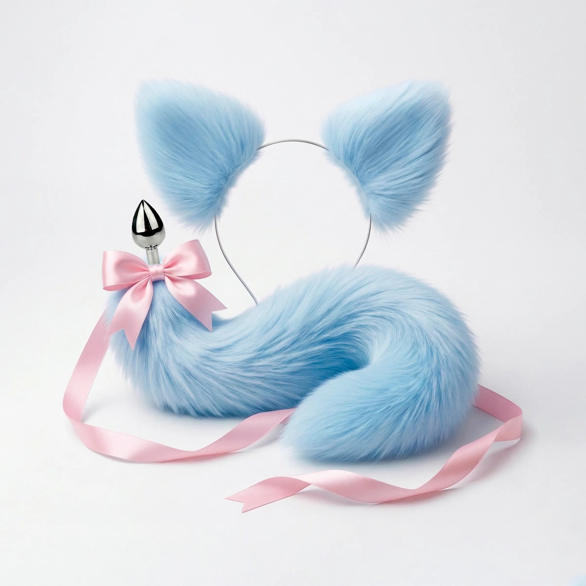 anal plug rosebud Purple Cat Tail Plug & Ears Set 20